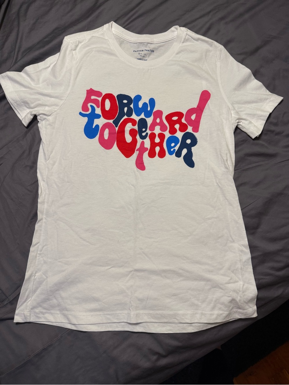 Parker Thatch White 'Forward Together' Graphic Tee